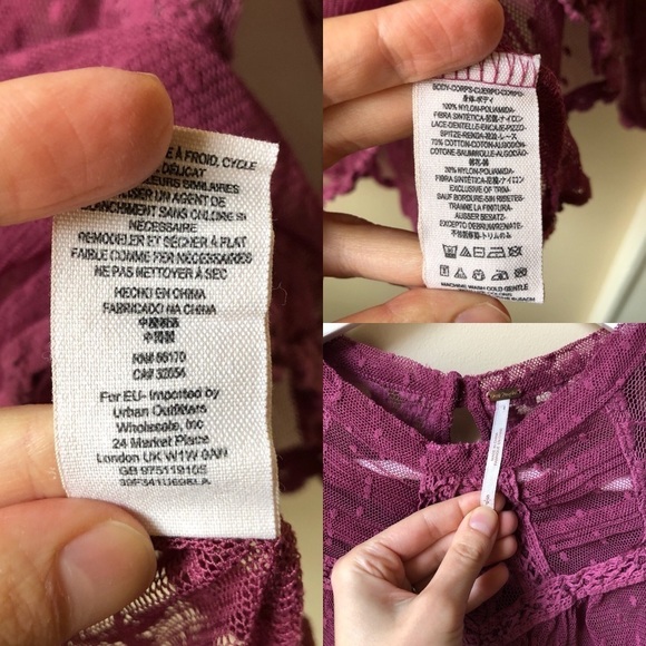 Free People Modern Romance Lace Crop Blouse Top - Picture 7 of 8